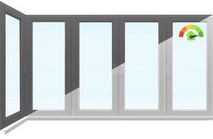Балкон Г-образный REHAU E70. Односторонняя ламинация. Стеклопакет 2-камерный. Масо balkon-250248 фото