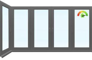 Балкон Г-образный VIKNALAND B70, Двухсторонняя ламинация, Масо 2-камерный balkon-250324 фото